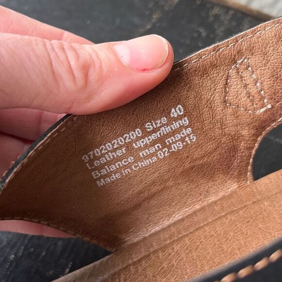 Dansko Jacinda Black Leather Wedge Sandals Size 40 Slingback Comfort - Picture 5 of 11